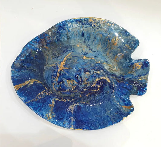 Snack Platter - Fish (Blue & Gold)