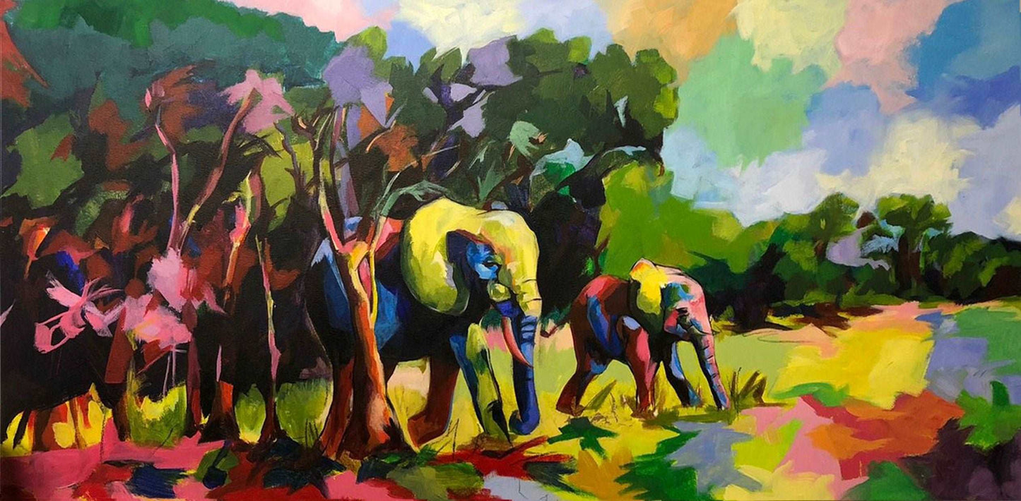 Elephant Song Andrew Mokgatla Paintings JULIE MILLER AFRICAN CONTEMPORARY