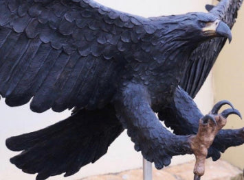 Black Eagle Brandon Borgelt Sculpture JULIE MILLER AFRICAN CONTEMPORARY