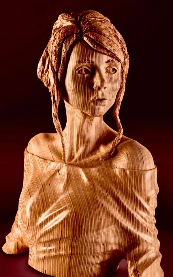 The Girl Behind The Window,  Birchwood 2020 Andries Visser Sculpture JULIE MILLER AFRICAN CONTEMPORARY
