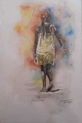 Yellow Dress Lehlohonolo Dhlamini Paintings JULIE MILLER AFRICAN CONTEMPORARY