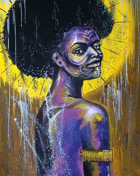 Alba - African Renaissance Lillian Gray Paintings JULIE MILLER AFRICAN CONTEMPORARY