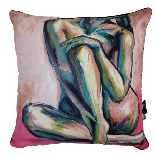 Nude Figure Study Pink (Cushion) Lillian Gray Merchandise JULIE MILLER AFRICAN CONTEMPORARY