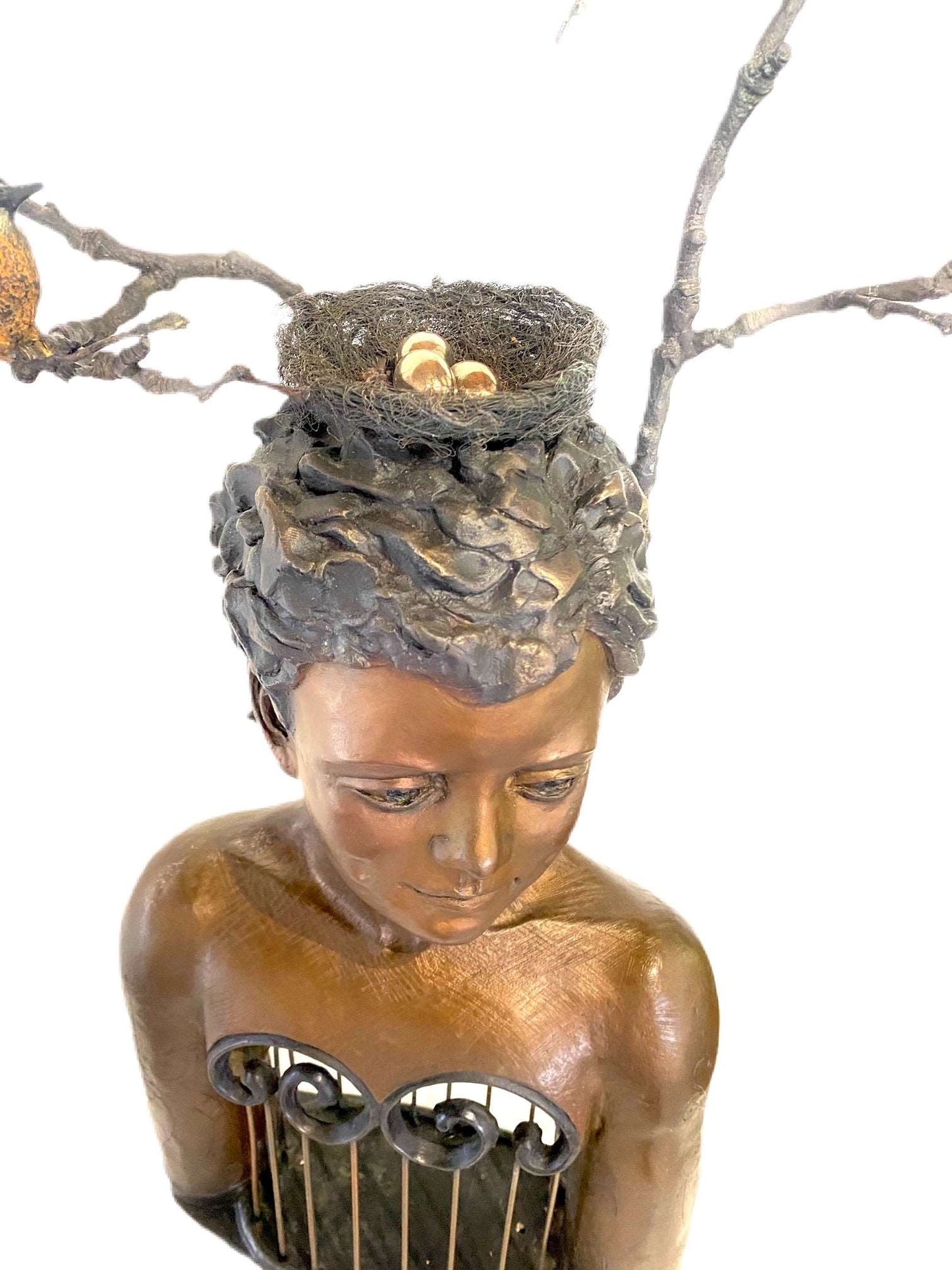 Birdcage Girl: Hope, Dreams, Freedom Maritza Breitenbach Sculpture JULIE MILLER AFRICAN CONTEMPORARY