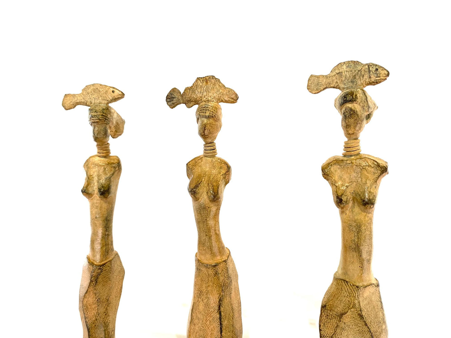 Three African Ladies With Fish Maritza Breitenbach Sculpture JULIE MILLER AFRICAN CONTEMPORARY