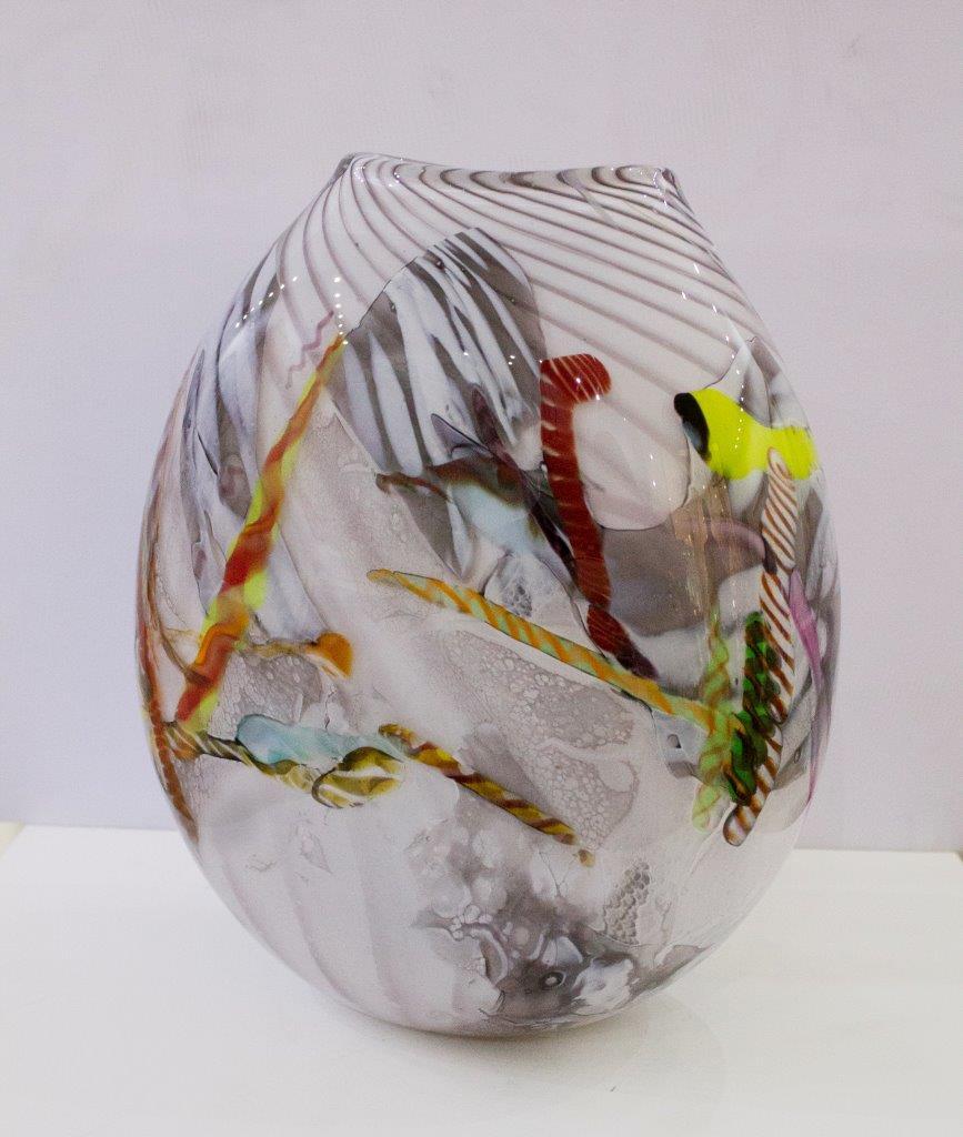 Vase (Grey) Maxi Pretorius Functional Art JULIE MILLER AFRICAN CONTEMPORARY