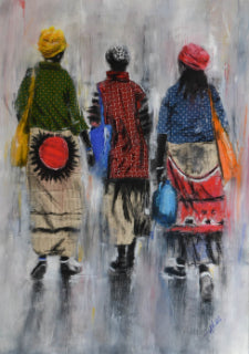 Strong Pillars Of Our Families Moeketsi Moahloli Drawings JULIE MILLER AFRICAN CONTEMPORARY