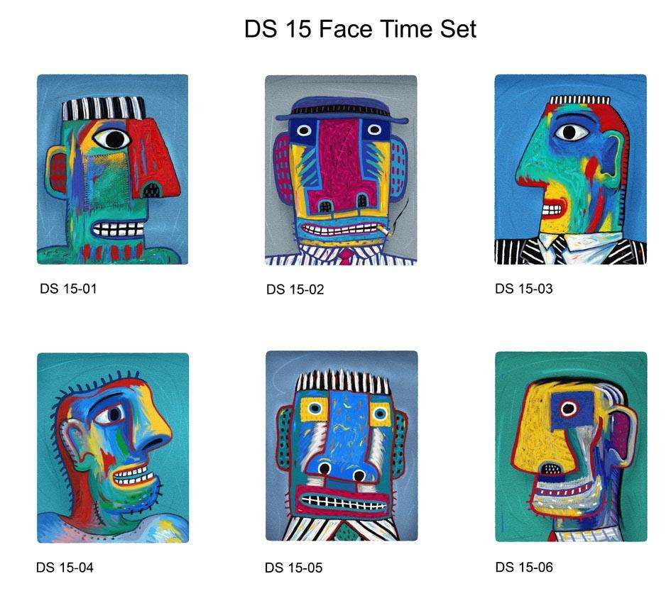 Face Time (Set Of 6) Norman Catherine Collectible Prints JULIE MILLER AFRICAN CONTEMPORARY