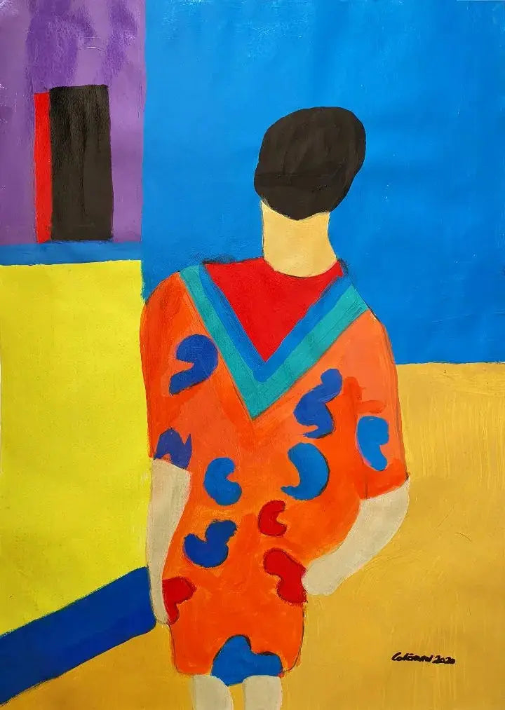 Patterned Lady - Zanzibar Trevor Coleman Paintings JULIE MILLER AFRICAN CONTEMPORARY