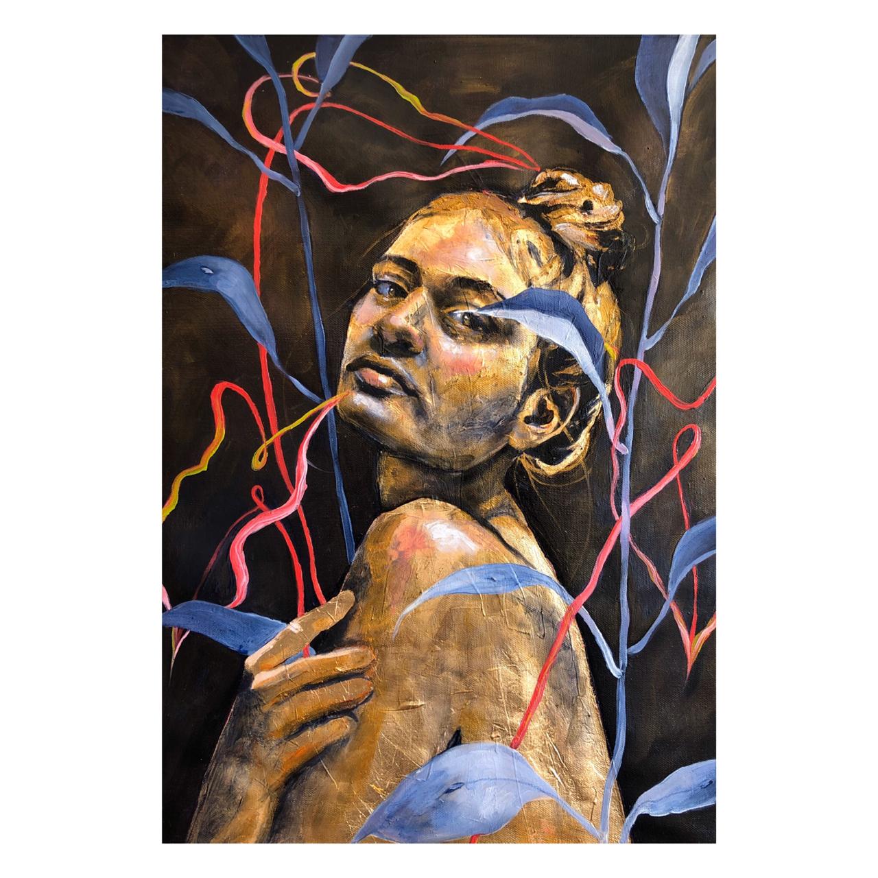 Pink Syngonium Caelyn Robertson Paintings JULIE MILLER AFRICAN CONTEMPORARY