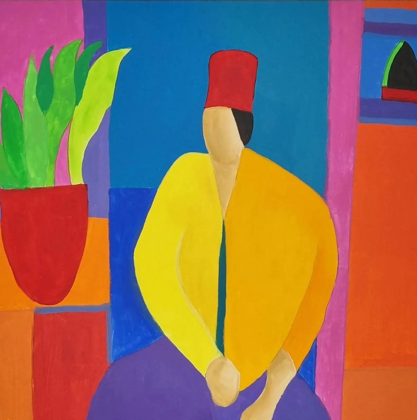 Red Vase, Zanzibar Trevor Coleman Paintings JULIE MILLER AFRICAN CONTEMPORARY
