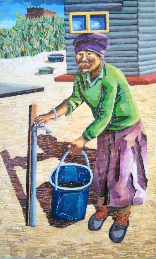 Dry Tap Refilwe Vincent Mpobole Collage JULIE MILLER AFRICAN CONTEMPORARY