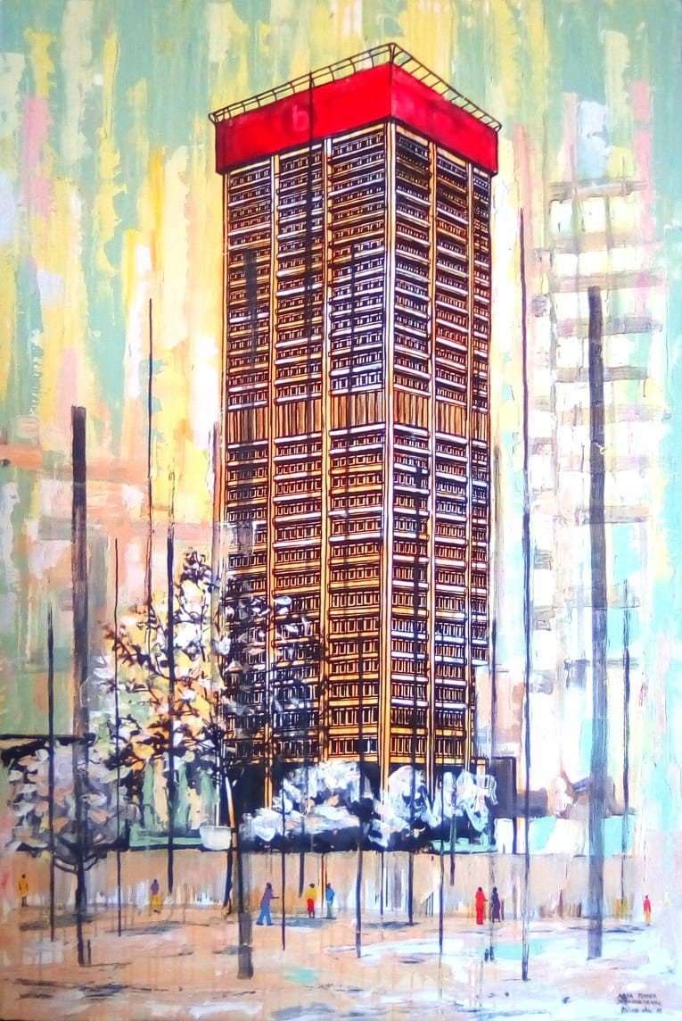 Absa Tower Johannesburg Taiwo Ohu Paintings JULIE MILLER AFRICAN CONTEMPORARY