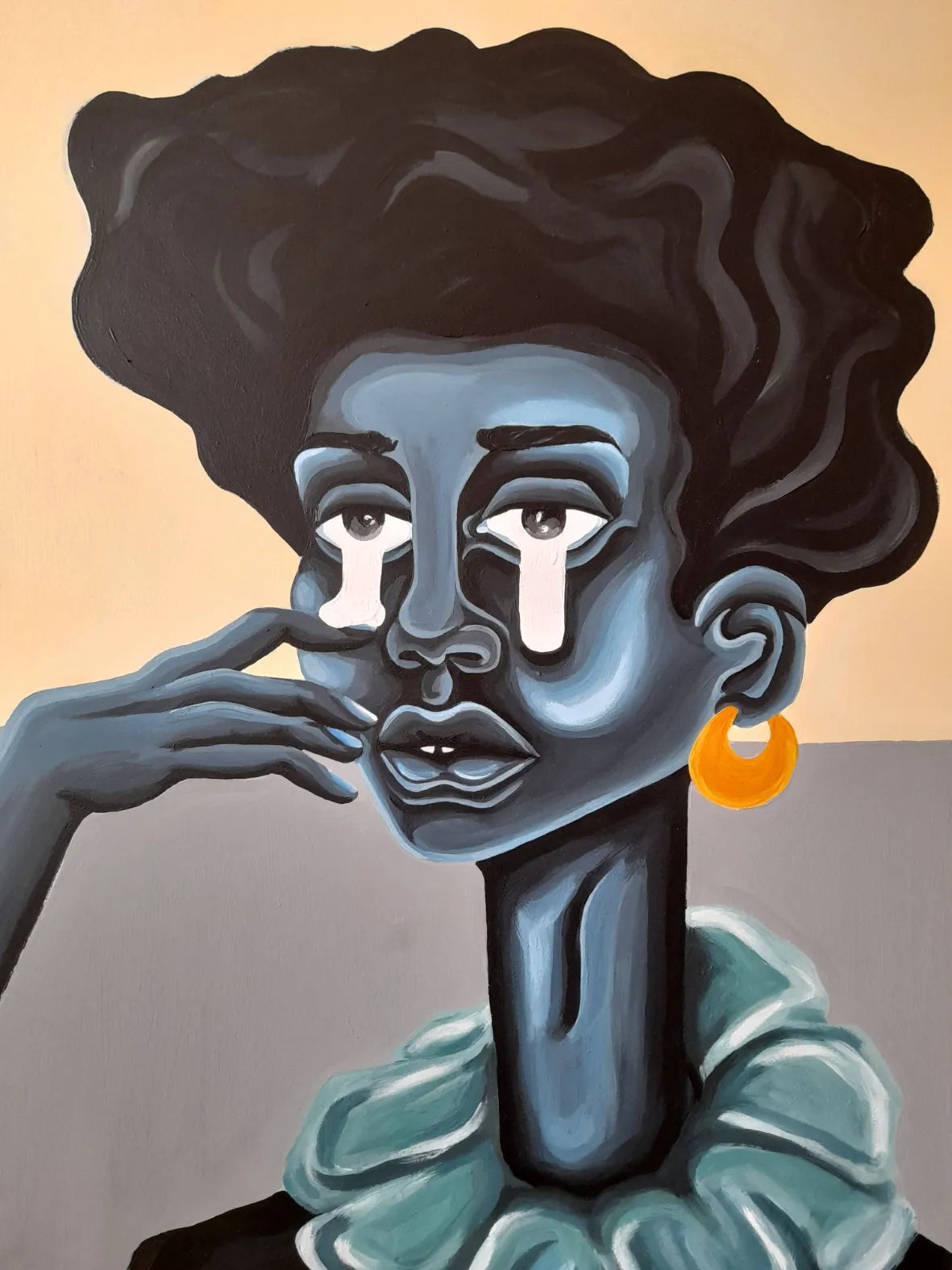 Grace In The Mess Of Emotion Tamia Saunders Paintings JULIE MILLER AFRICAN CONTEMPORARY