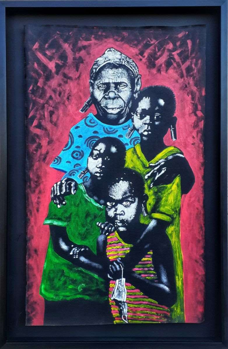 Family That Survived Thamsanga mfuphi Paintings JULIE MILLER AFRICAN CONTEMPORARY