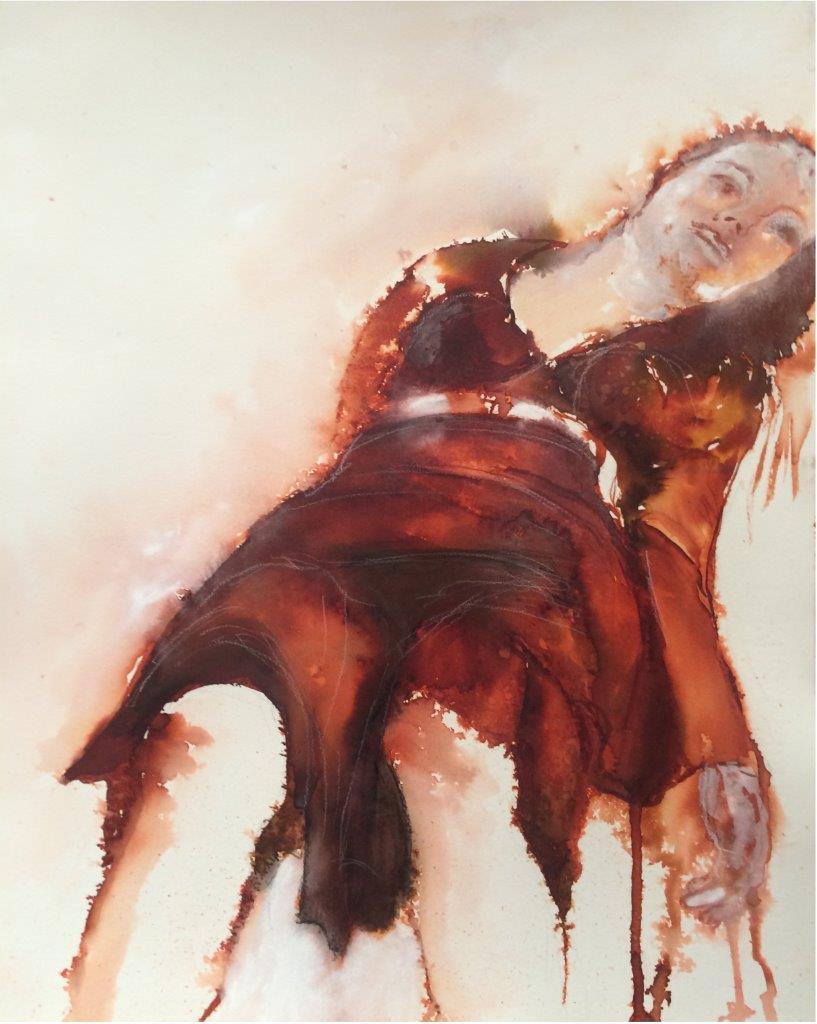 Forensic Look Bloody Body Thelma Van Rensburg Paintings JULIE MILLER AFRICAN CONTEMPORARY