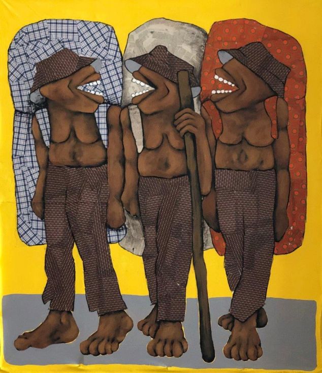 Abahambi Series II (Travelers) Thokozani Madonsela Paintings JULIE MILLER AFRICAN CONTEMPORARY